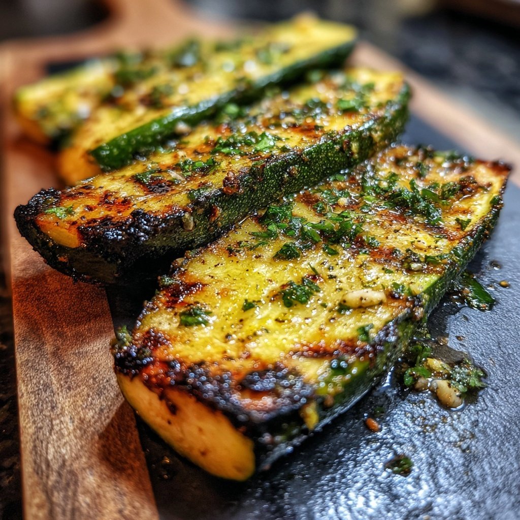 Knusprige Grill Zucchini Mit Knoblauch