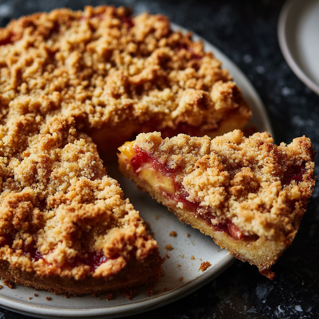 Streuselkuchen Mit Rhabarber