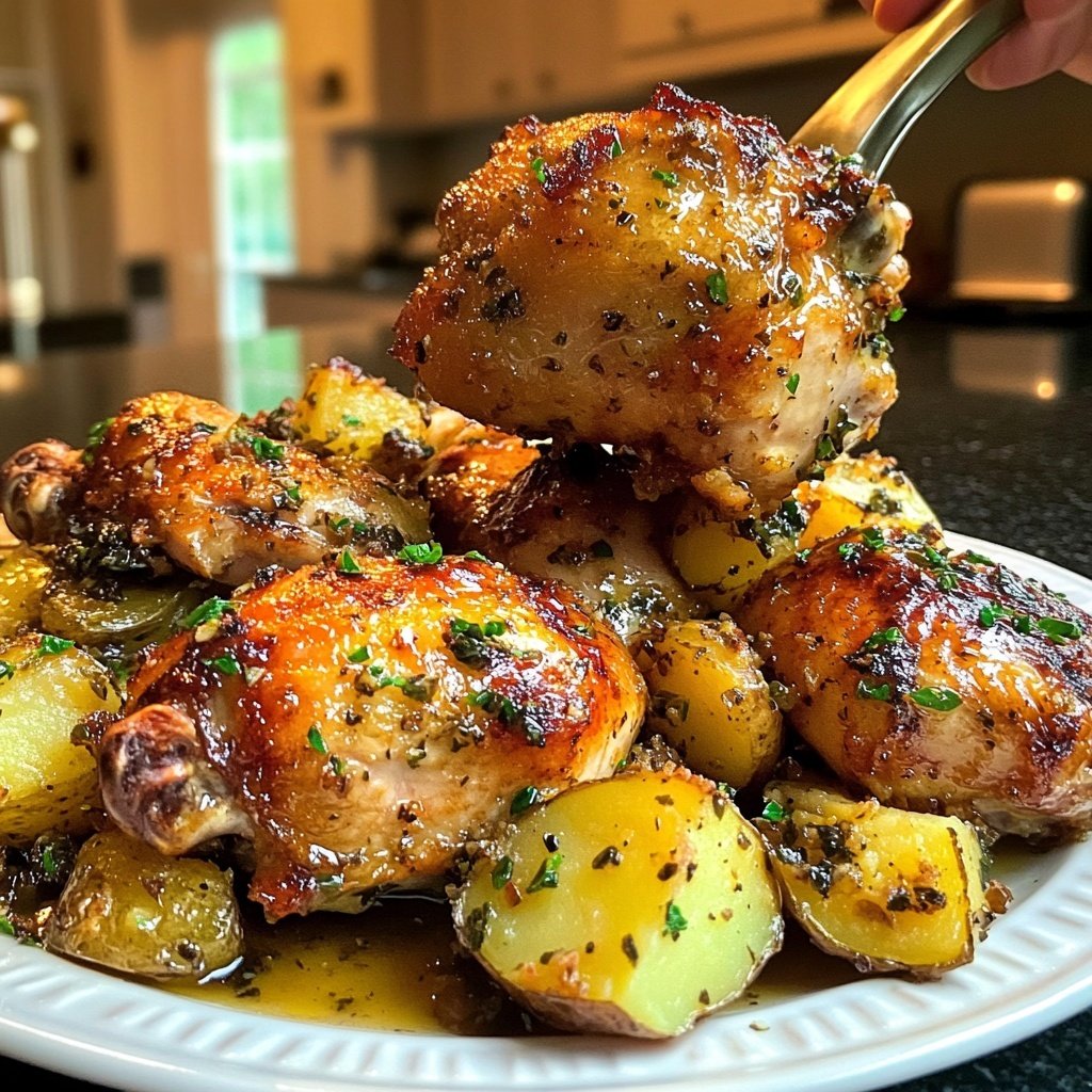 Hähnchen-Rosmarinkartoffel-Blech