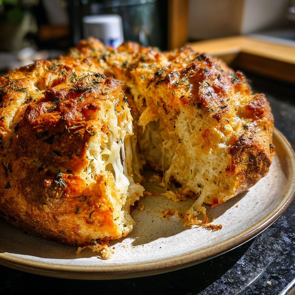 Zupfbrot Mit Käsefüllung