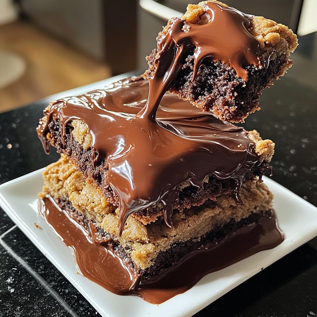 Fudgy Chewy Browkies (Brookies)