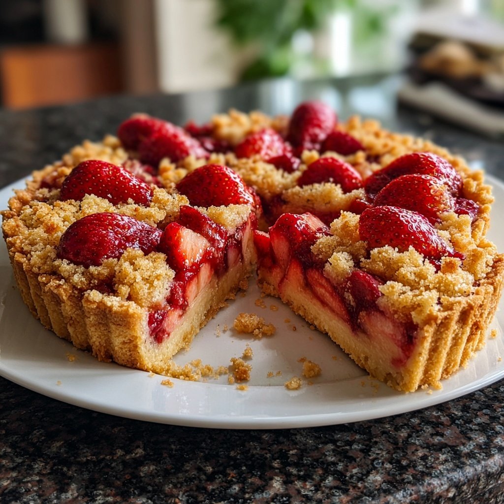 Erdbeer Streusel Tarte