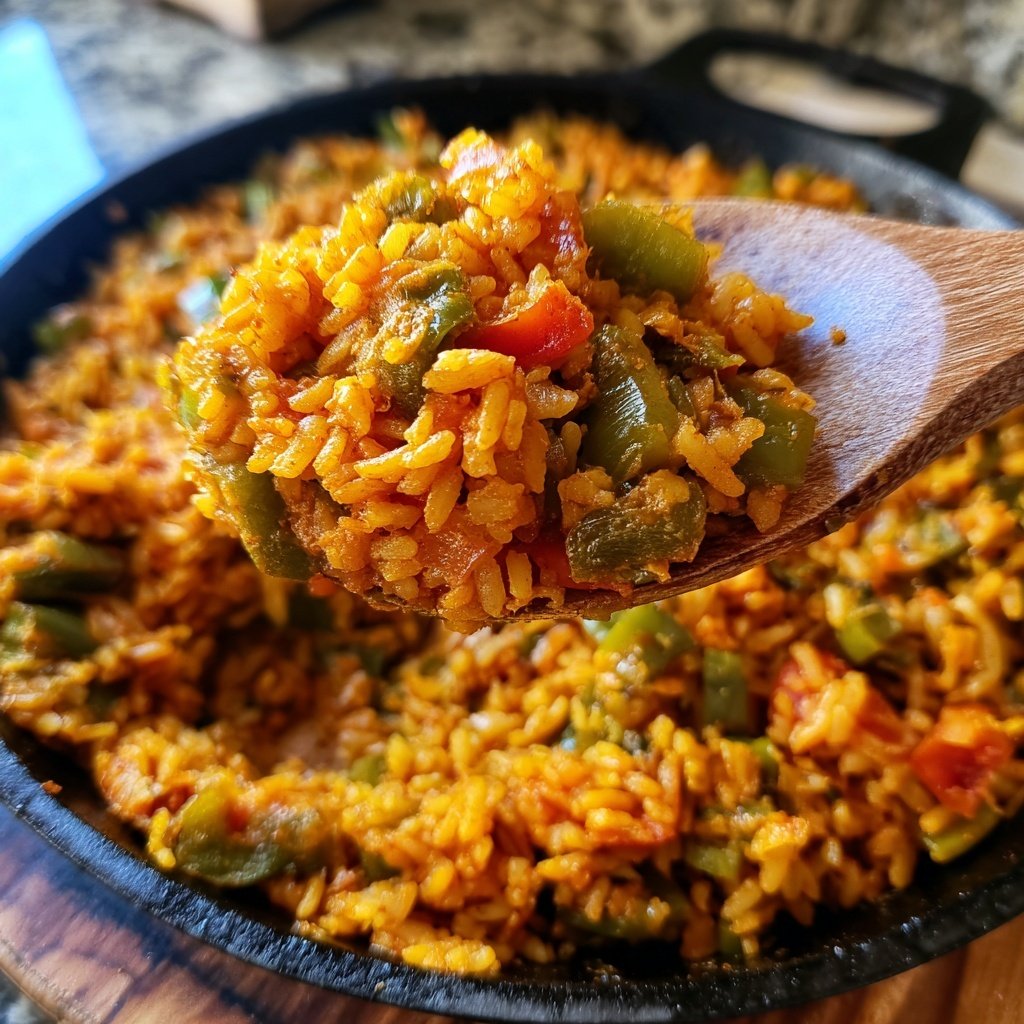 Vegetarische Paella mit Bohnen